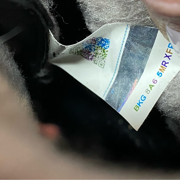 UGG Ashton Addie Black Fur Cuff Lace Up Lug Sole Boot 11 - Picture 14 of 16